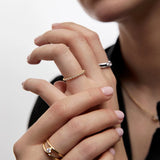 Sortija Serenae Line en Plata 925 Bañada en Oro de 18 Kt