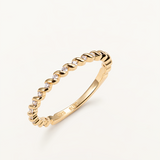 Sortija Serenae Line en Plata 925 Bañada en Oro de 18 Kt