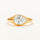 Sortija Oria Drop en Plata 925 Bañada en Oro de 18 Kt