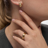 Sortija Callie Fold en Plata 925 Bañada en Oro de 18 Kt
