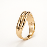 Sortija Callie Fold en Plata 925 Bañada en Oro de 18 Kt