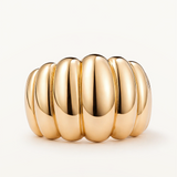 Sortija Callie Volume en Plata 925 Bañada en Oro de 18 Kt