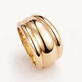 Sortija Callie Wave en Plata 925 Bañada en Oro de 18 Kt