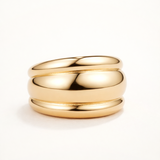 Sortija Callie Wave en Plata 925 Bañada en Oro de 18 Kt