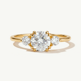 Sortija Estelle de Circonitas en Plata 925 Bañada en Oro de 18 kt