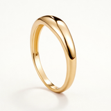 Sortija Callie Band en Plata 925 Bañada en Oro de 18 Kt