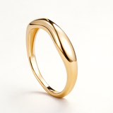 Sortija Callie Band en Plata 925 Bañada en Oro de 18 Kt