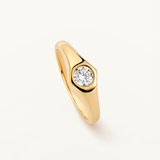 Sortija Oria Radiant en Plata 925 Bañada en Oro de 18 Kt