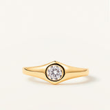 Sortija Oria Radiant en Plata 925 Bañada en Oro de 18 Kt