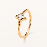 Sortija Oria Orbit en Plata 925 Bañada en Oro de 18 Kt