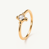 Sortija Oria Orbit en Plata 925 Bañada en Oro de 18 Kt