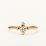Sortija Oria Orbit en Plata 925 Bañada en Oro de 18 Kt