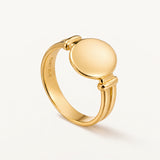 Sortija Dome en Plata 925 Bañada en Oro de 18 kt