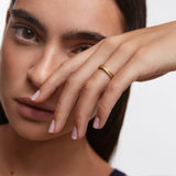 Sortija Luxe Stamp en Plata 925 Bañada en Oro de 18 Kt