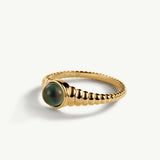 Sortija gallonada Alchemy Mood Stone en Plata 925 Bañada en Oro de 18 Kt