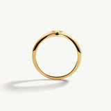 Sortija sello Legacy con orla de circonitas en Plata 925 Bañada en Oro de 18 Kt