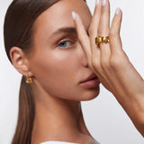 Sortija Spira en Plata 925 Bañada en Oro de 18 Kt