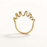 Sortija Spira en Plata 925 Bañada en Oro de 18 Kt