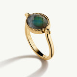 Sortija Alchemy Mood Stone en Plata 925 Bañada en Oro de 18 Kt