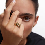 Sortija Auria en Plata 925 Bañada en Oro de 18 Kt