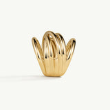 Sortija Soft Links en Plata 925 Bañada en Oro de 18 Kt