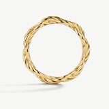 Sortija trenzada Soft Links en Plata 925 Bañada en Oro de 18 Kt