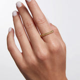 Sortija Mini Beads Band en Plata 925 Bañada en Oro de 18 Kt