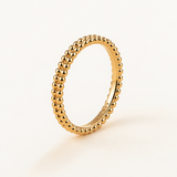 Sortija Mini Beads Band en Plata 925 Bañada en Oro de 18 Kt