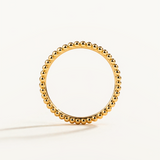 Sortija Mini Beads Band en Plata 925 Bañada en Oro de 18 Kt