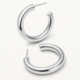 Pendientes Aro Nura 25 mm en Plata de Primera Ley