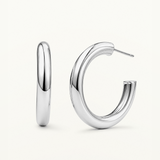 Pendientes Aro Nura 25 mm en Plata de Primera Ley