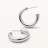 Pendientes Aro Nura 20 mm en Plata de Primera Ley