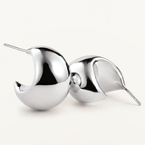Pendientes Bold Moon en Plata de Primera Ley