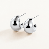Pendientes Bold Moon en Plata de Primera Ley