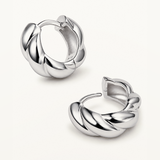 Pendientes Twist Hoops 10 mm en Plata de Primera Ley