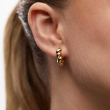 Pendientes Aro Galia en Plata 925 Bañada en Oro de 18 Kt