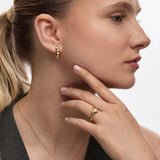 Pendientes Aro Galia en Plata 925 Bañada en Oro de 18 Kt