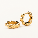 Pendientes Aro Galia en Plata 925 Bañada en Oro de 18 Kt