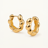 Pendientes Aro Galia en Plata 925 Bañada en Oro de 18 Kt