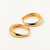 Pendientes Lunara Slim en Plata 925 Bañada en Oro de 18 Kt