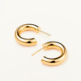 Pendientes Aro Nura 15 mm en Plata 925 Bañada en Oro de 18 Kt