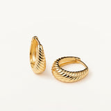 Pendientes Oval Twist en Plata 925 Bañada en Oro de 18 Kt