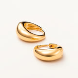 Pendientes Lunara en Plata 925 Bañada en Oro de 18 Kt