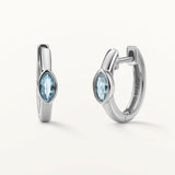 Pendientes Punto Oval en Plata de Primera Ley