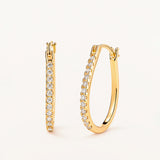 Pendientes Serenae Split en Plata 925 Bañada en Oro de 18 Kt