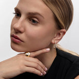 Pendientes Serenae Parallel en Plata 925 Bañada en Oro de 18 Kt