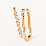 Pendientes Serenae Parallel en Plata 925 Bañada en Oro de 18 Kt