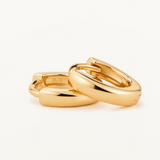 Pendientes Aros Tubo 5 mm en Plata 925 Bañada en Oro de 18 Kt