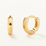 Pendientes Aros Tubo 5 mm en Plata 925 Bañada en Oro de 18 Kt