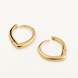 Pendientes Aro Vertex en Plata 925 Bañada en Oro de 18 Kt